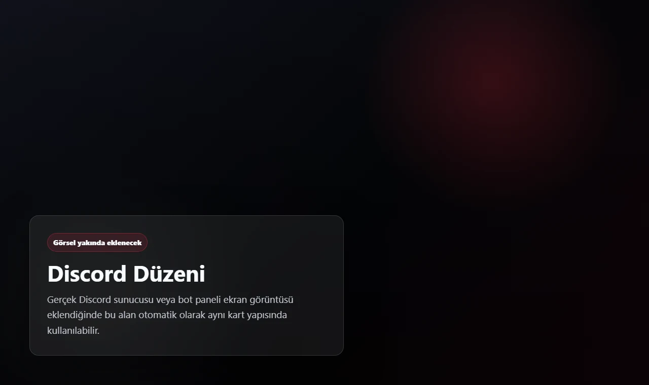 Discord düzeni için koyu placeholder görseli
