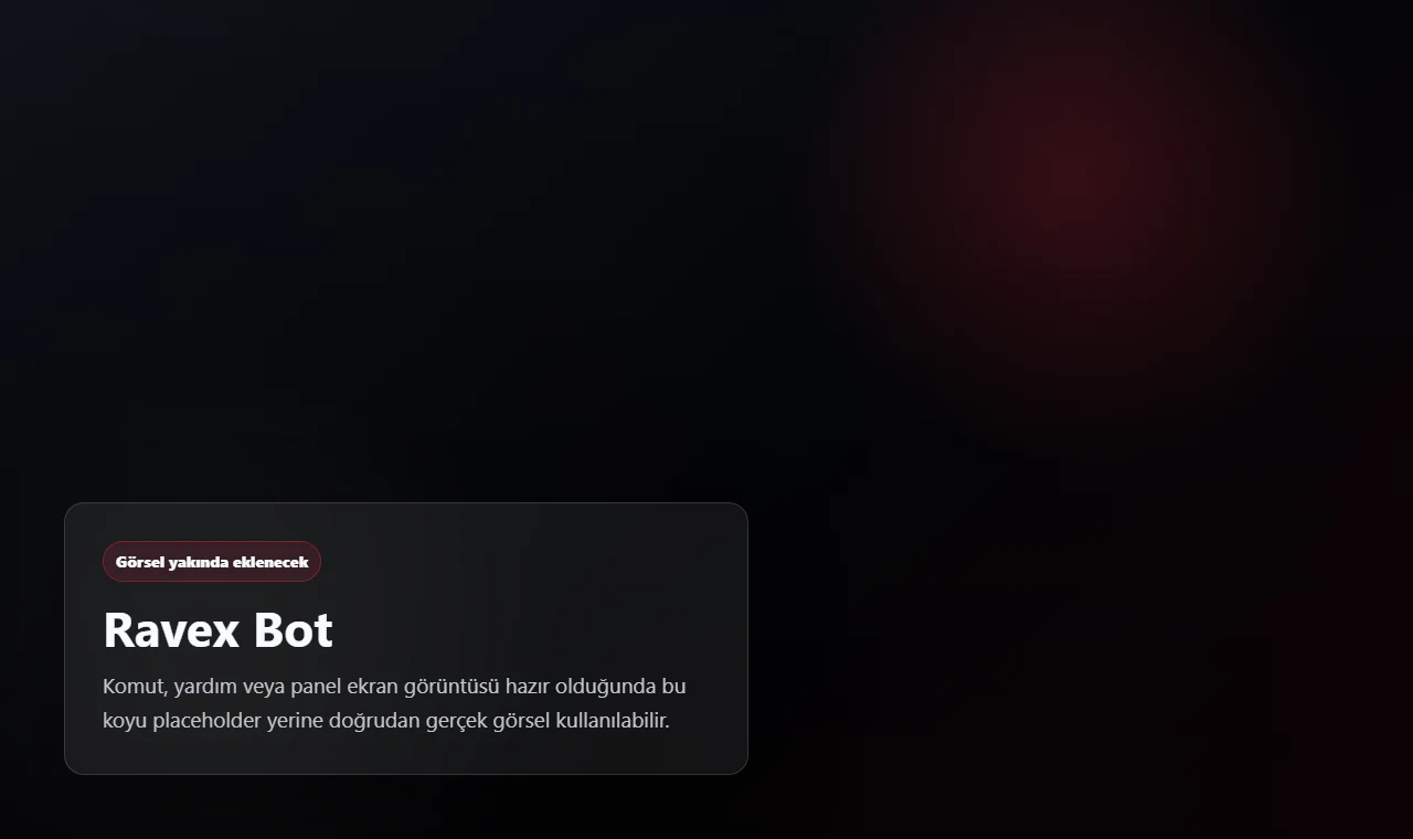 Ravex Bot komut veya panel ekran görüntüsü alanı